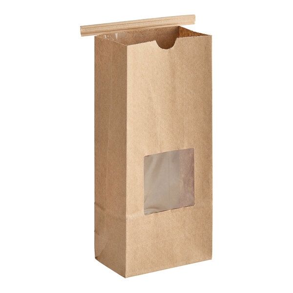 1# Kraft Window Bag w/Ties/10