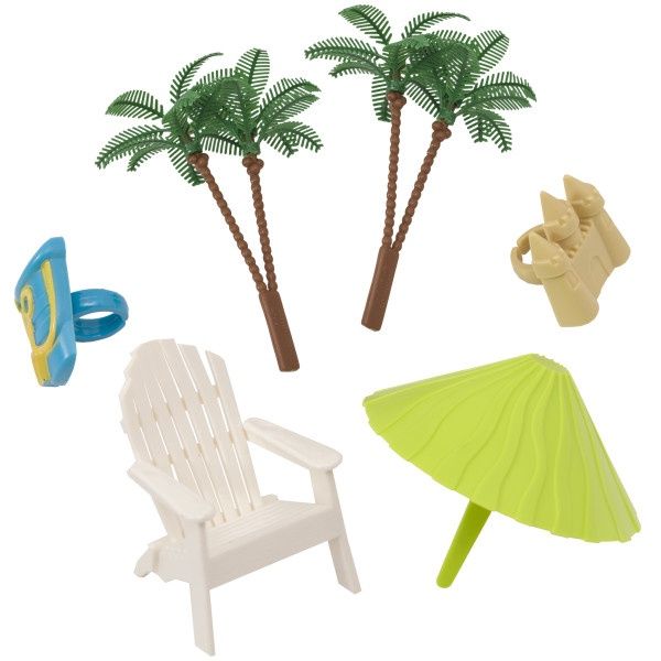 Beach Chair &amp; Umbrella DecoSet