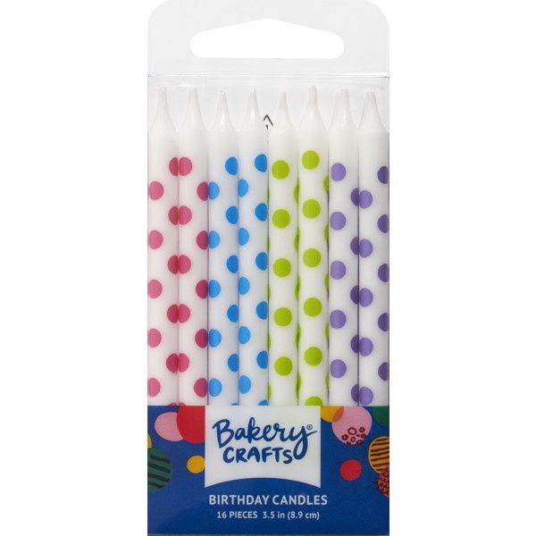 Multi-Color Polka Dot Candles