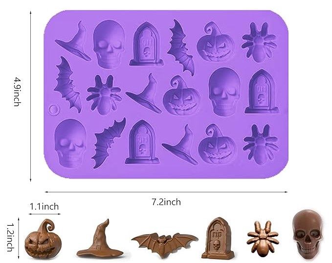 Halloween Asst. Silicone Mold Lg