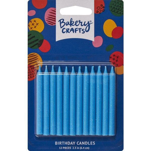 Lt Blue Glitter Candles