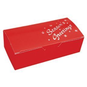 1# Red Season&#39;s Greetings Foil Print Box