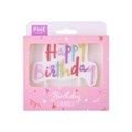 Pink Happy Birthday Candle