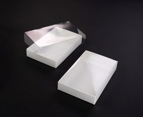 1/2# White/Clear Lid Box