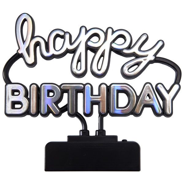 Neon Sign Birthday Topper