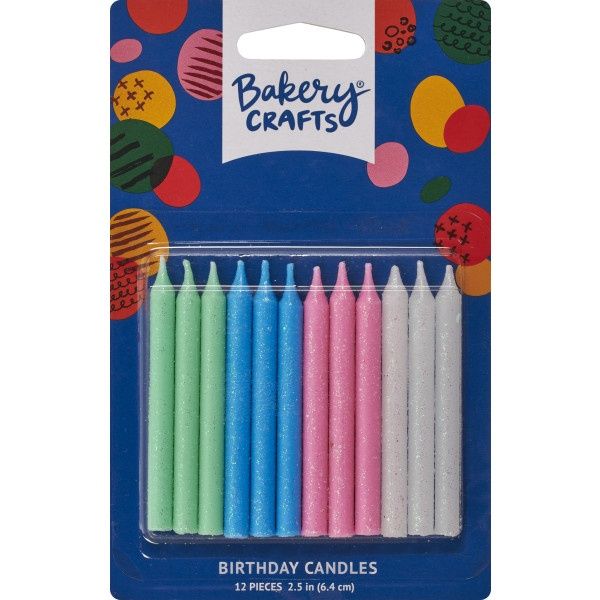 Pastel Glitter Candles