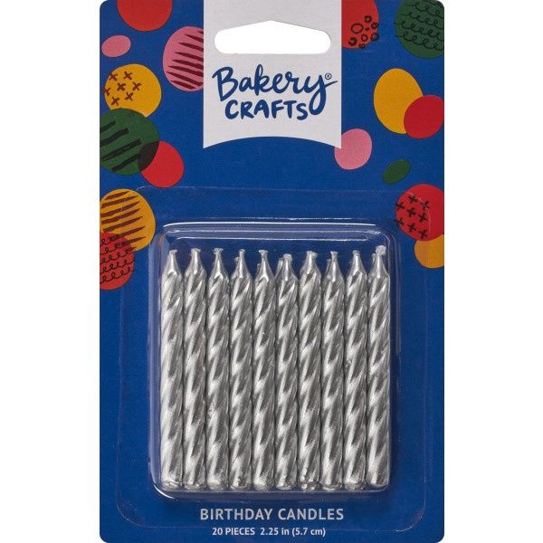 Silver Spiral Candles/20