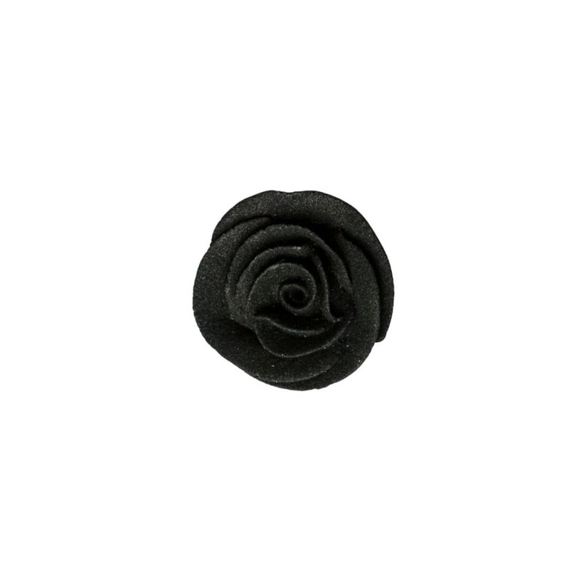 1" Black Rose Pk8 Royal Icing