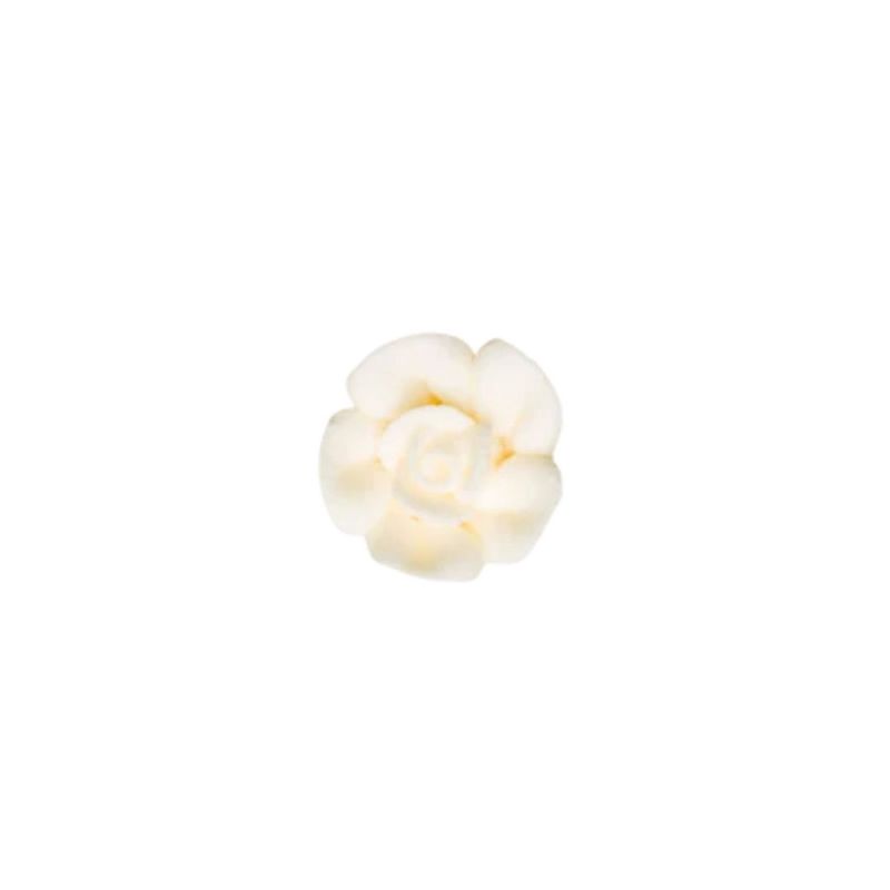 1" Ivory Rose Pk8 Royal Icing