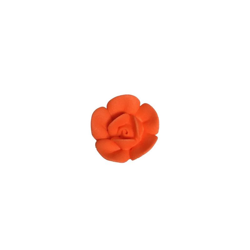 1" Orange Rose Pk8 Royal Icing