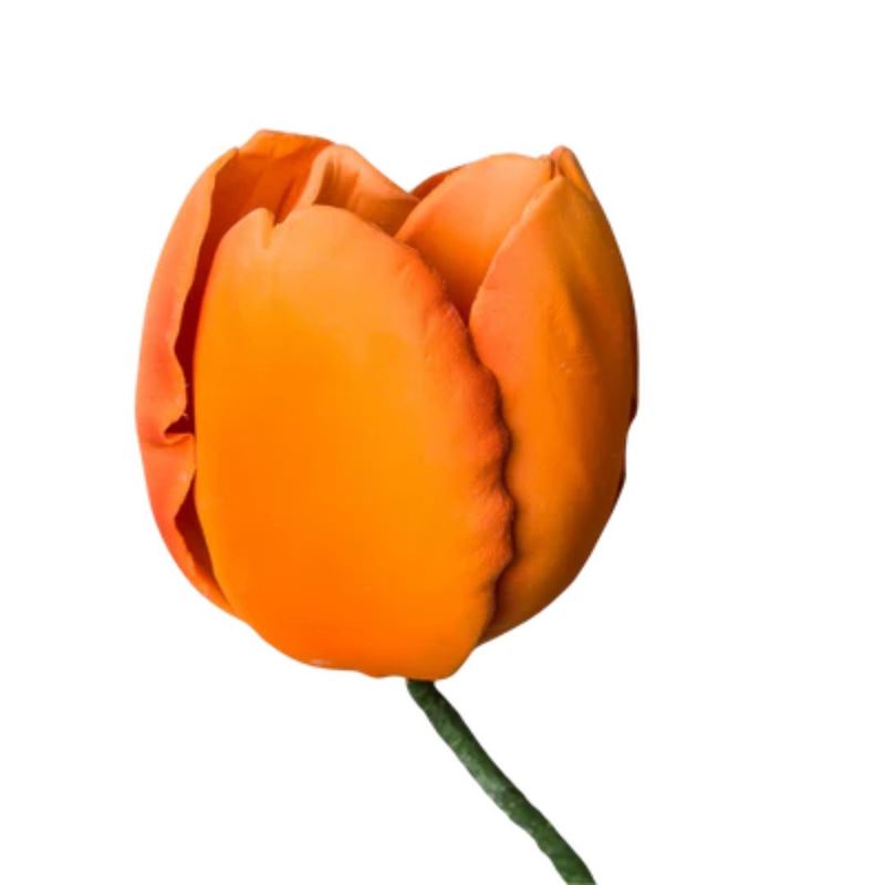 3" Orange French Tulip Gumpaste