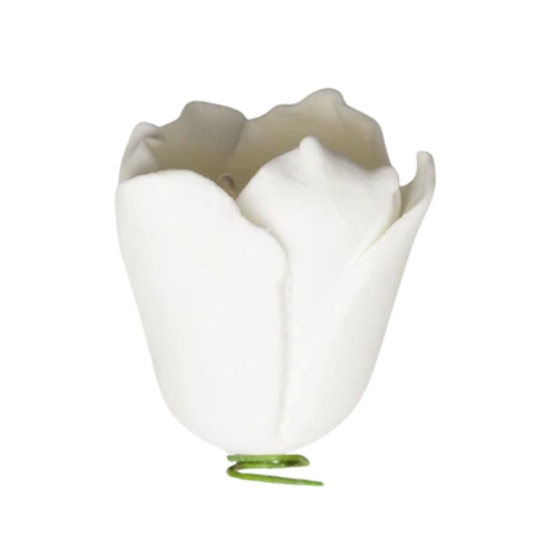 1.5" White Tulip Gumpaste