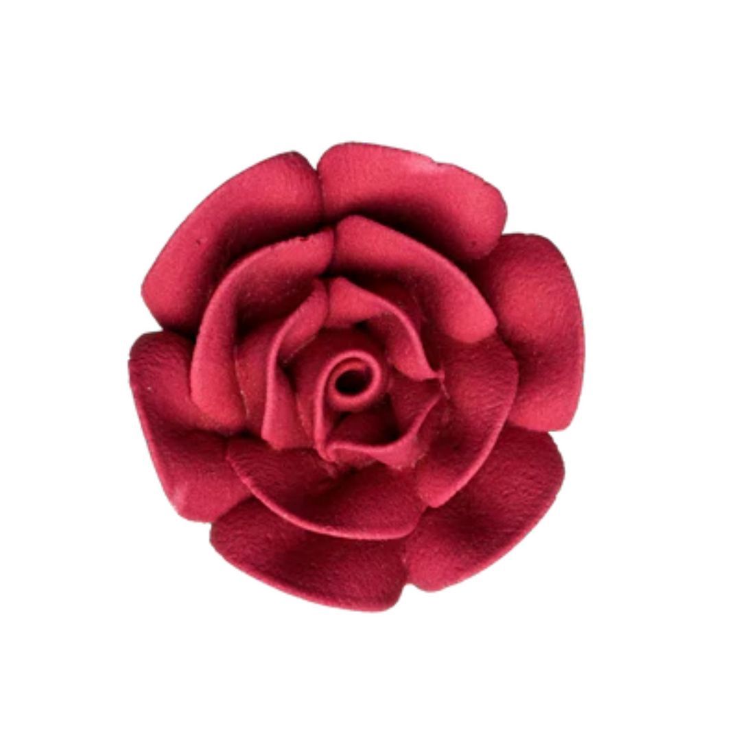 1.75" Burgundy Rose/6 Royal Icing