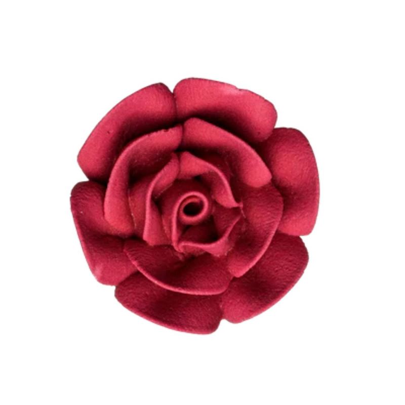 1.75" Burgundy Rose/6 Royal Icing
