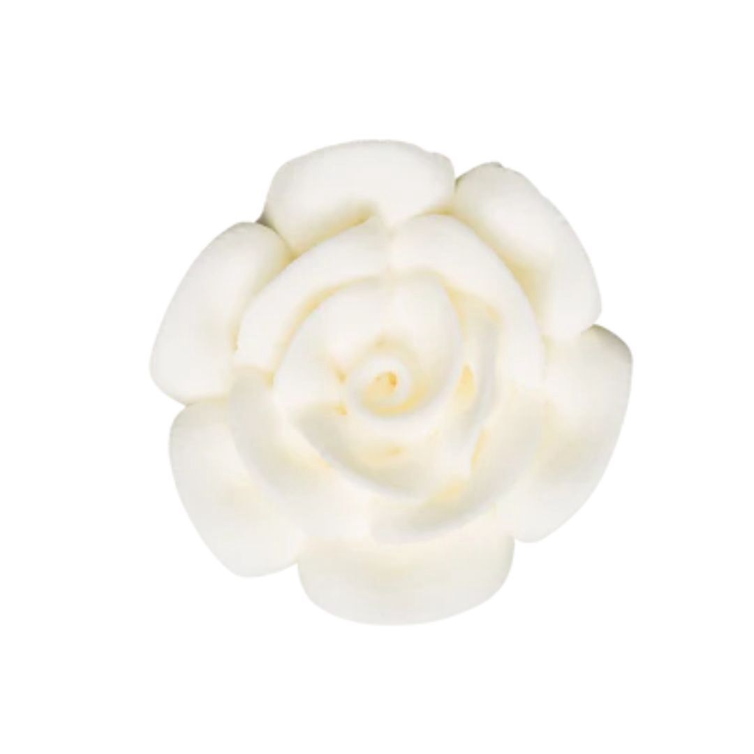 1.75" White Rose/6 Royal Icing