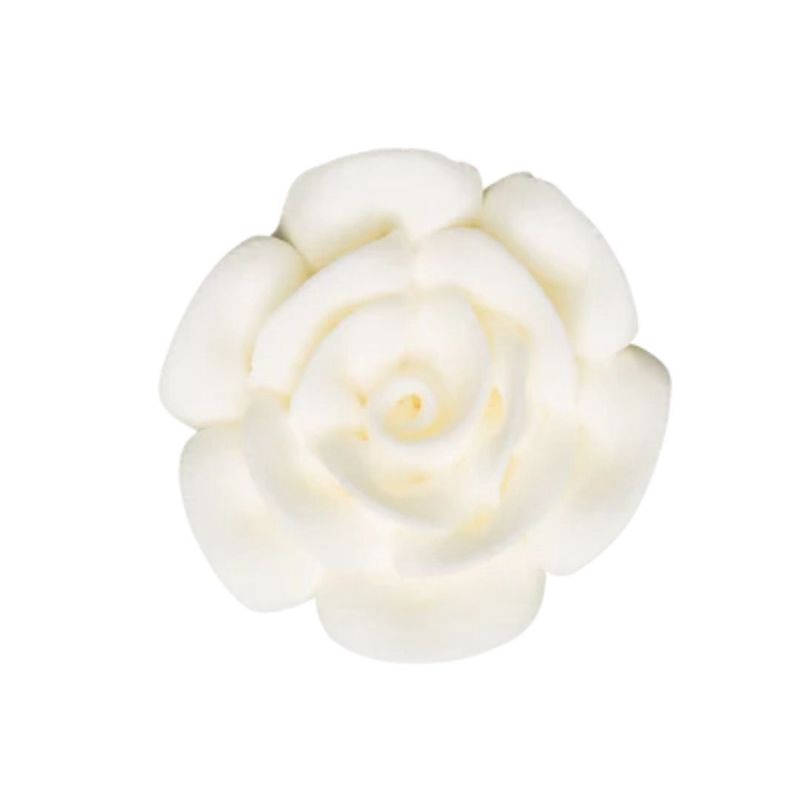 1.75" White Rose/6 Royal Icing