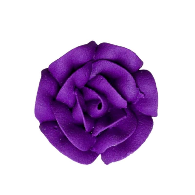 1.75" Purple Rose Pk6 Royal Icing