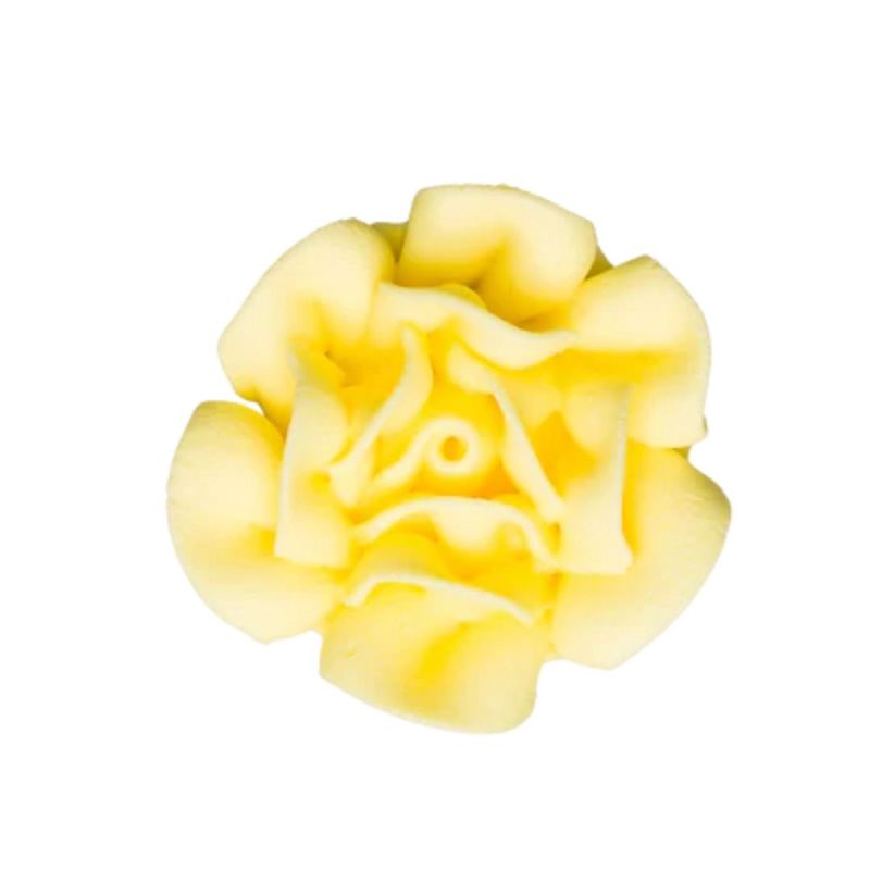 1.75" Yellow Rose/6 Royal Icing