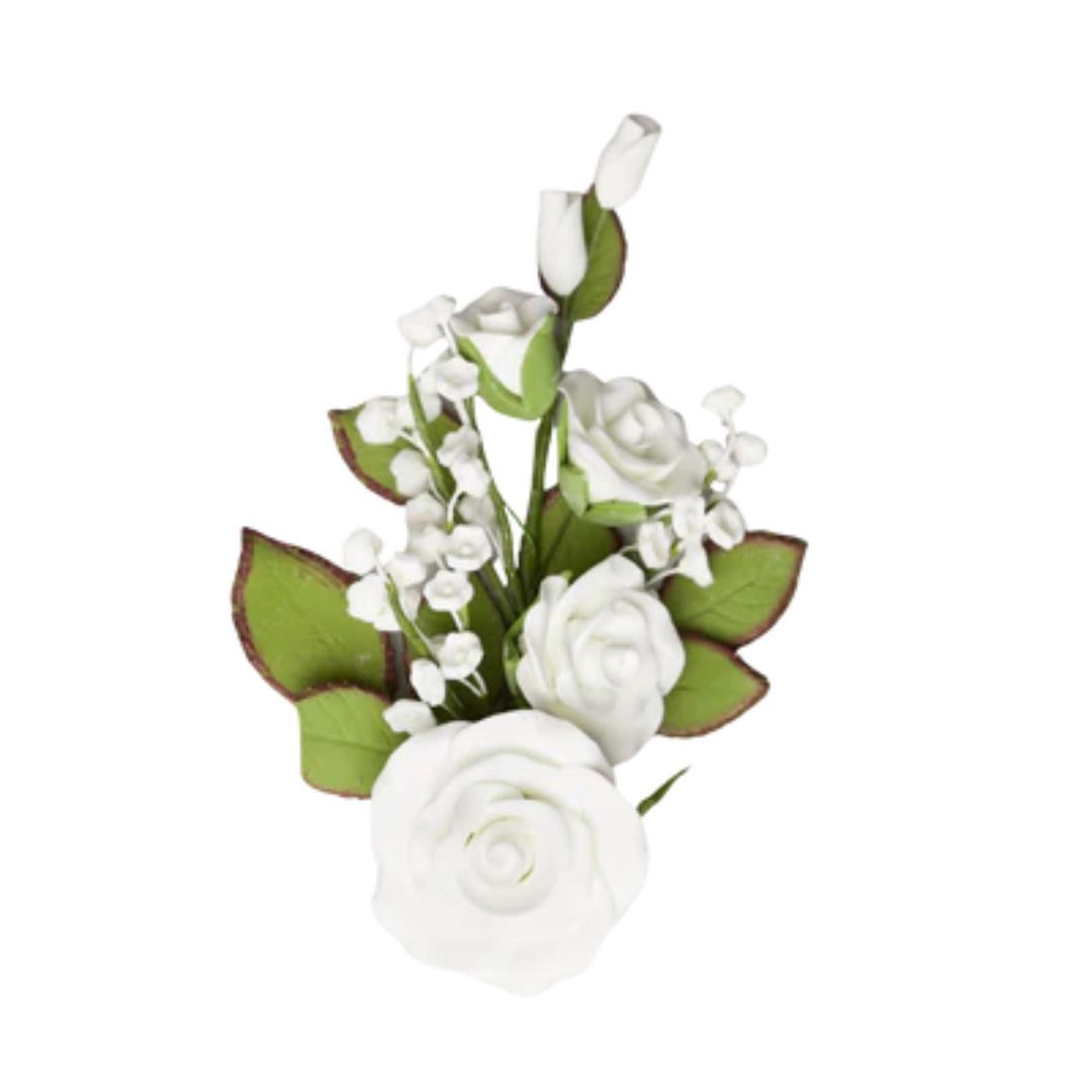 Rose &amp; Babys Breath Spray 6"