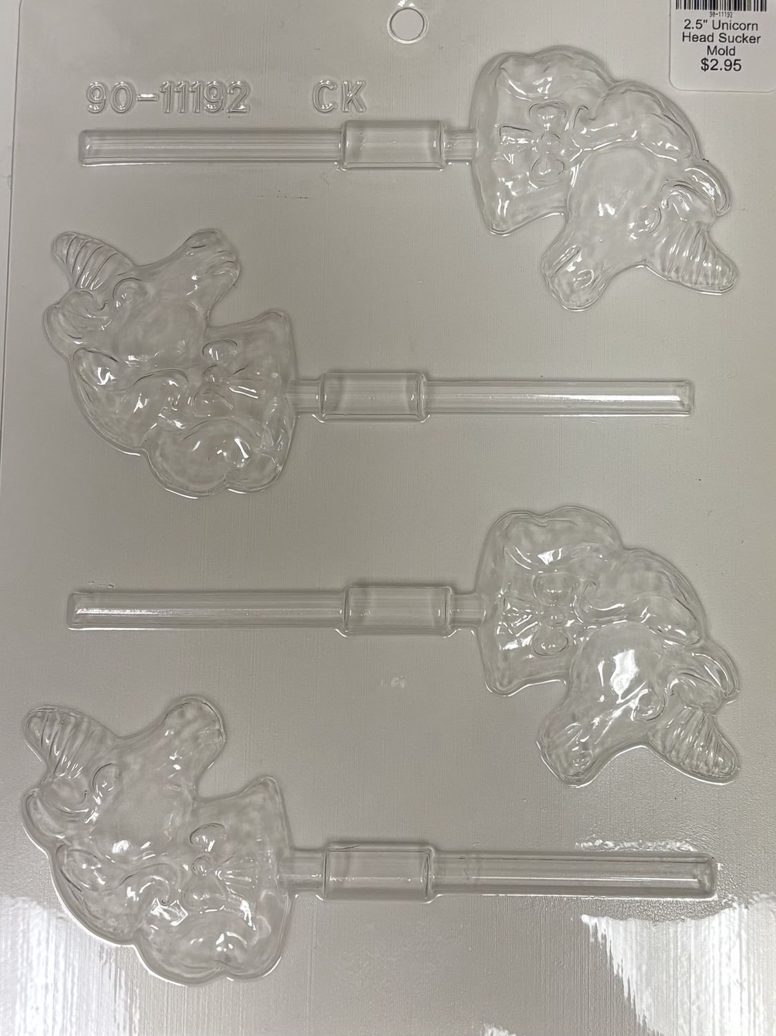 2.5" Unicorn Head Sucker Mold