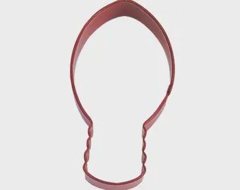 Red Xmas Lightbulb Cutter 4.25&quot;