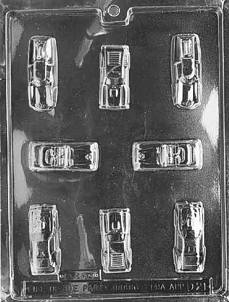Sm. 3-D Cars Mold (.6-.7oz)
