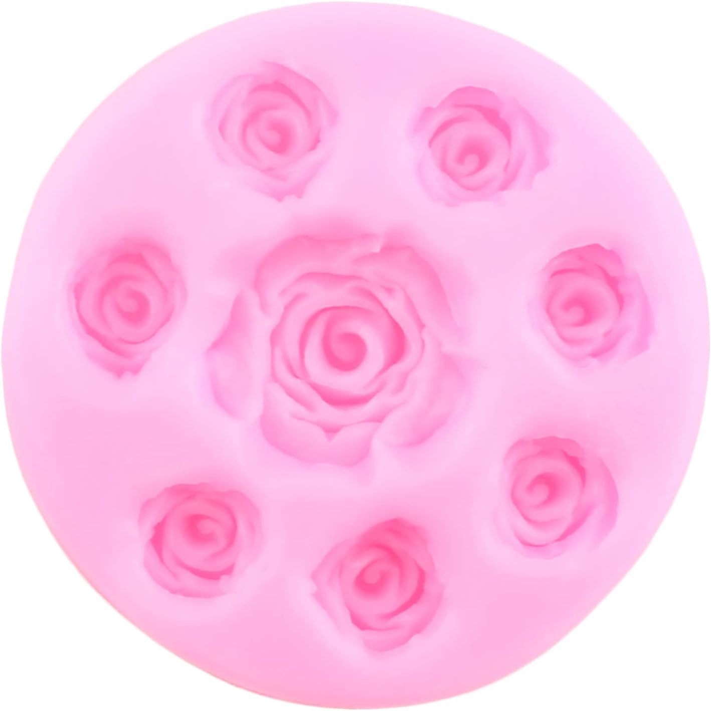 Rose 8 Cavity Silicone Mold 2 sizes
