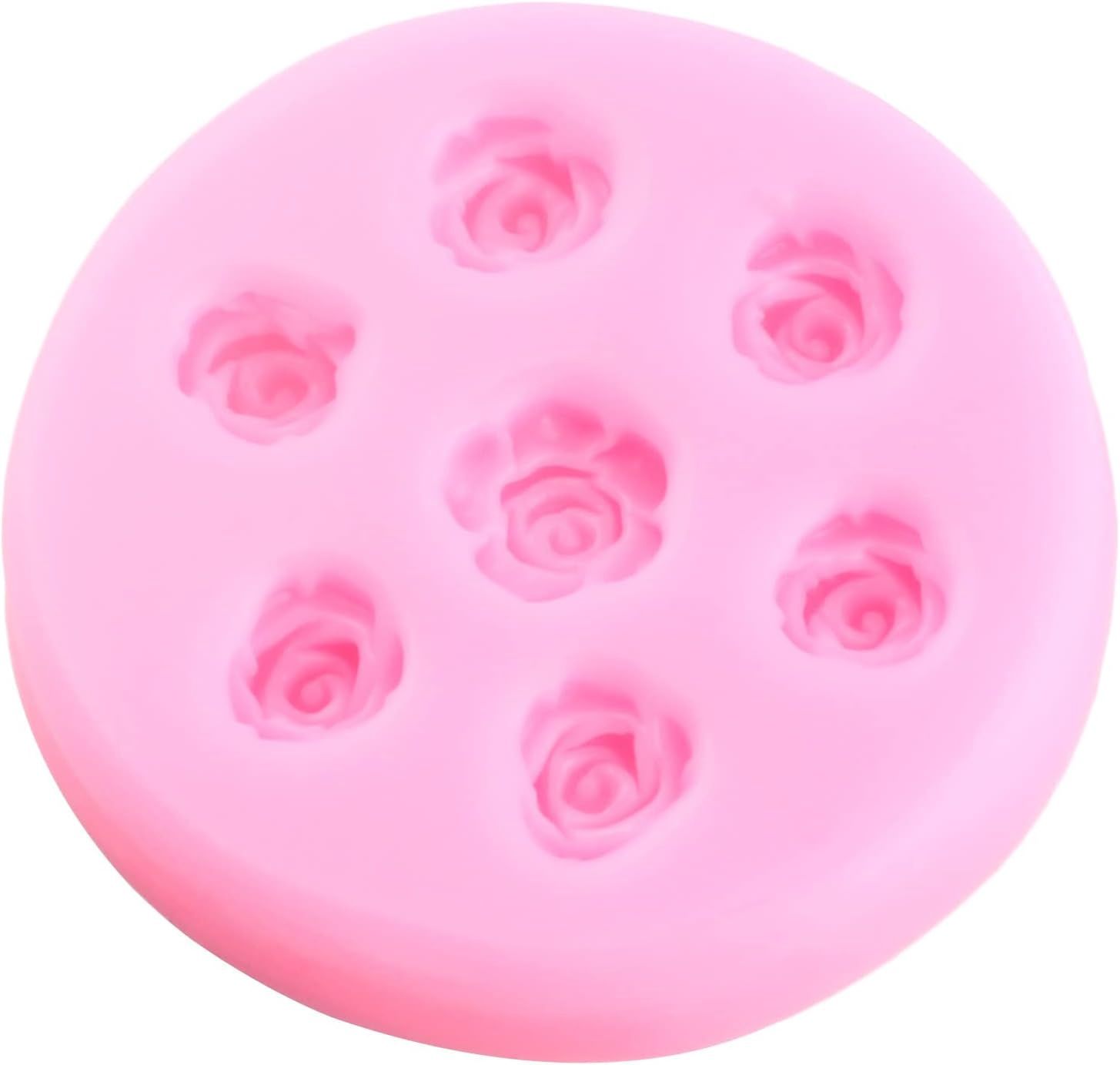 Rose 7 Cavity Silicone Mold 2 Sizes