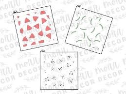 Watermelon Stencil- 3 part