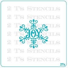 Joy Snowflake Stencil