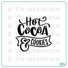 Hot Cocoa &amp; Cookies Stencil