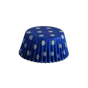 Mini Blue Polka Dot Cups/36