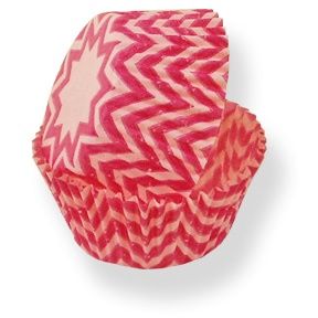Chevron Pink Cups Approx Pk36