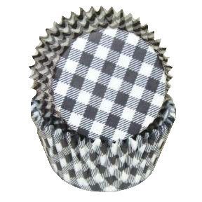Black Gingham Baking Cups/40