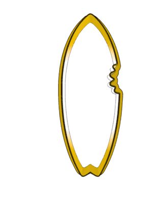 Surfboard w/Bite 3.75&quot; Cutter