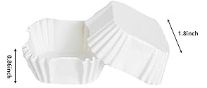 White Square Brownie Liner/40