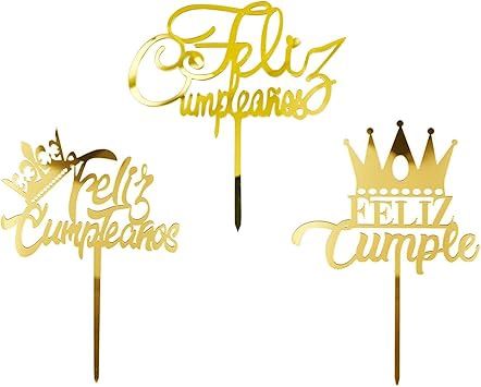 Feliz Cumpleanos Acrylic Topper