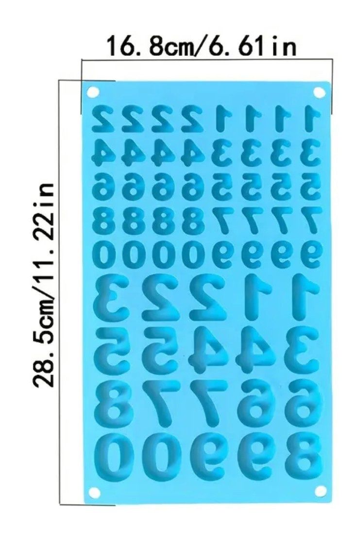 Numbers Silicone Mold 2 sizes