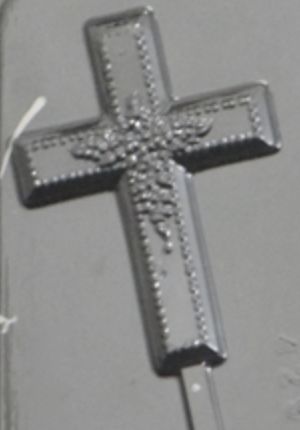 Cross w/Flowers Sucker Mold