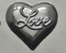 &quot;Love&quot; on Heart Pc Mold 2&quot;