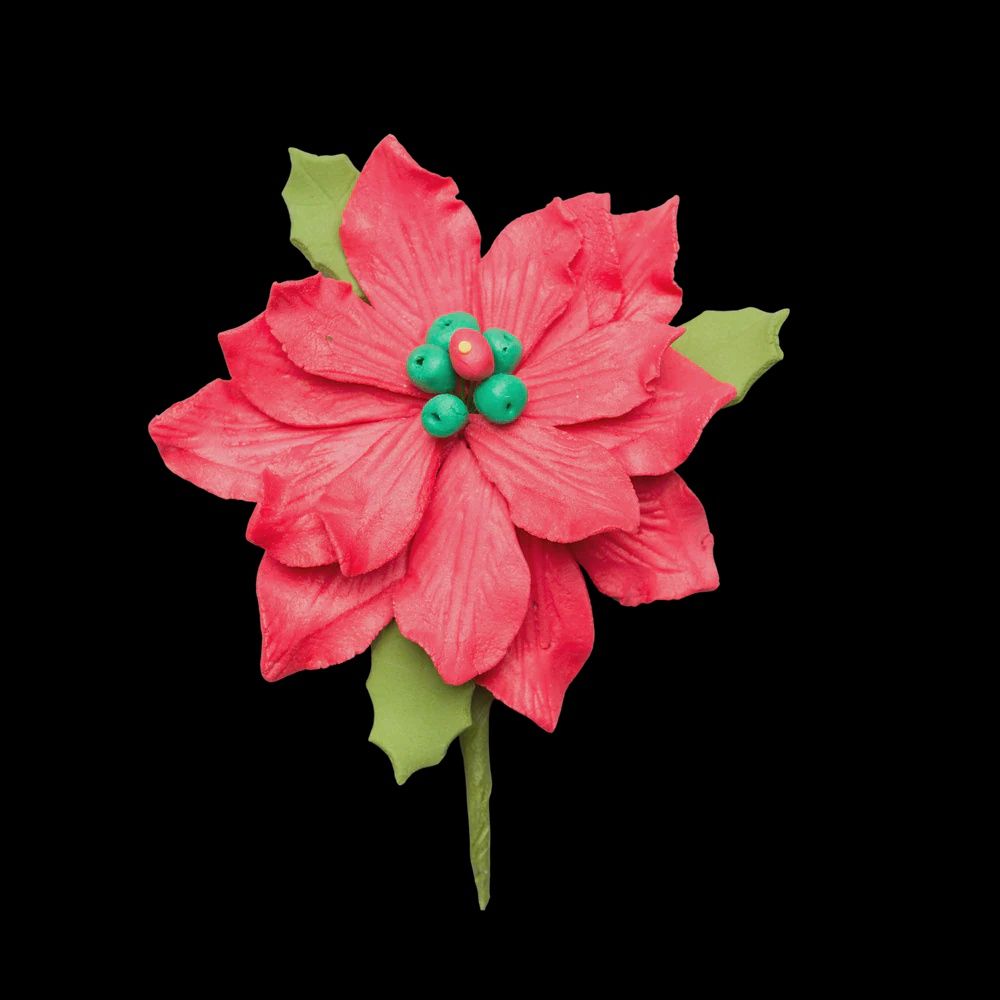 Poinsettia 3.5&quot; w/wire
