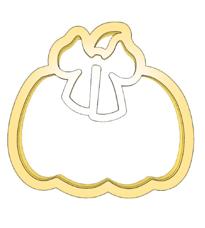 Pumpkin w/Bow Cutter 3.5&quot;