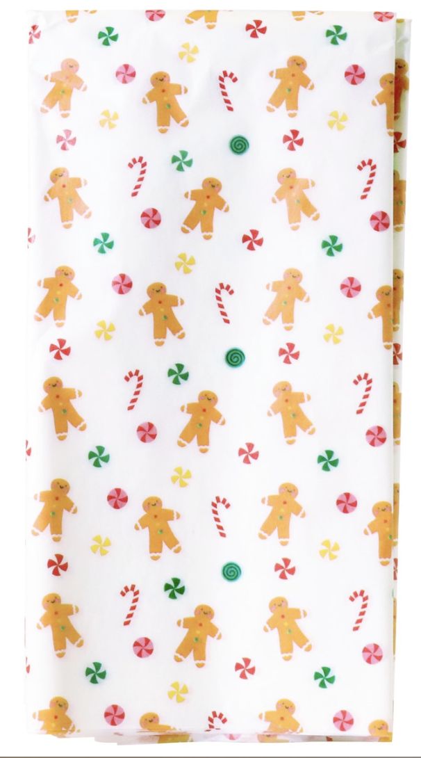 Gingerbread Man Parchment Wraps/12