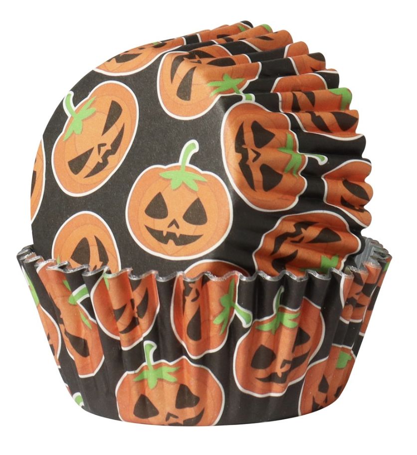 Jack-o-Lantern Foil Baking Cups/30