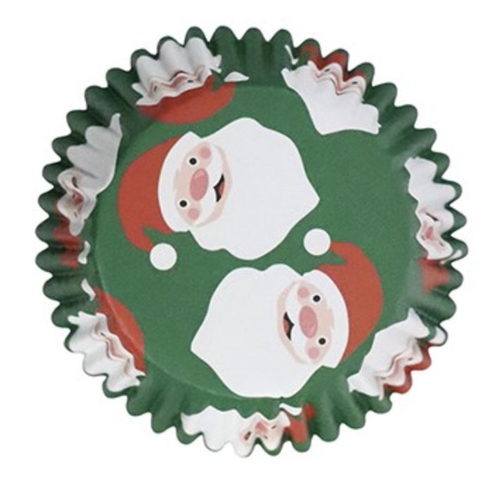 Santa Claus Foil Baking Cups/30