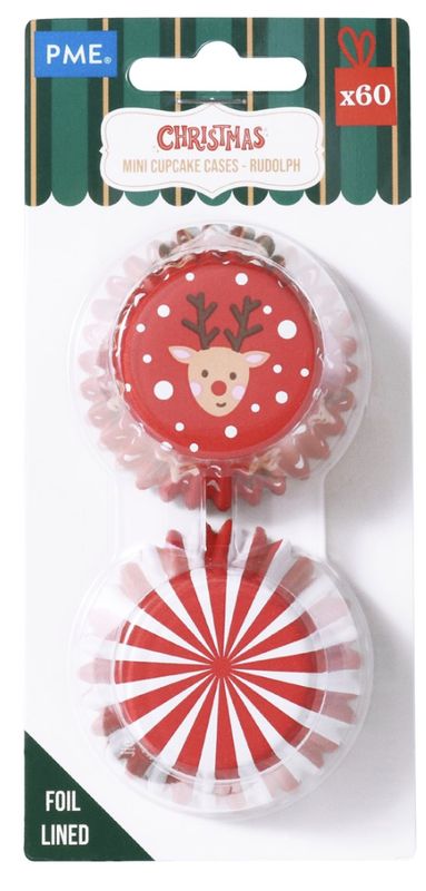 Rudolph Mini Foil Cups/60