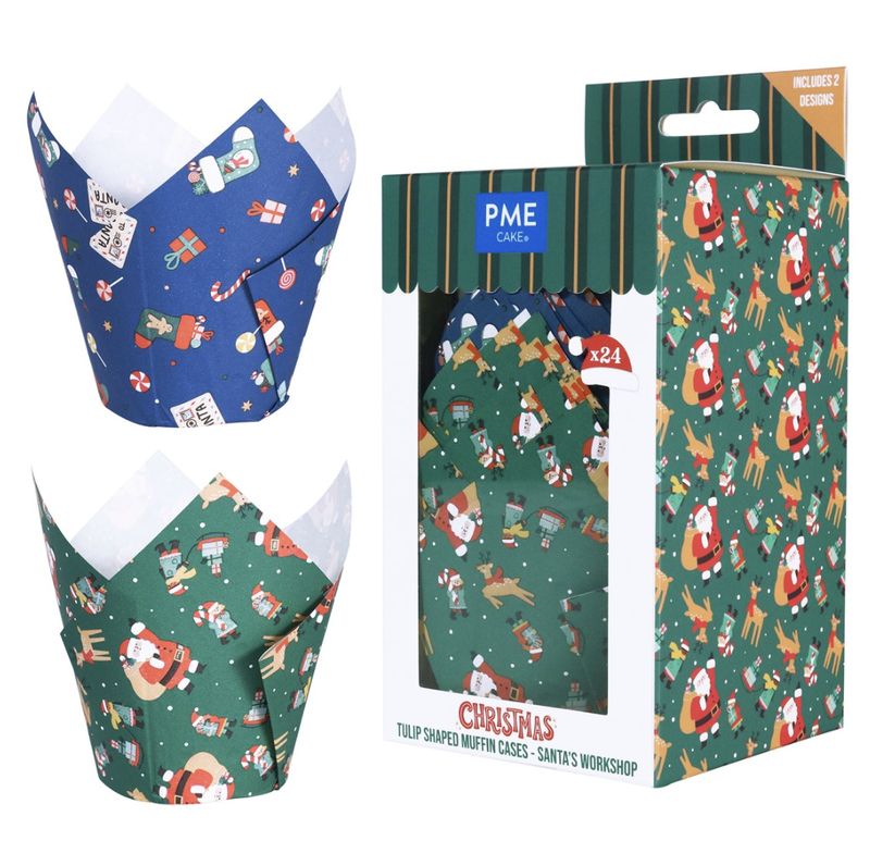 Santa&#39;s Workshop Tulip Cups/24