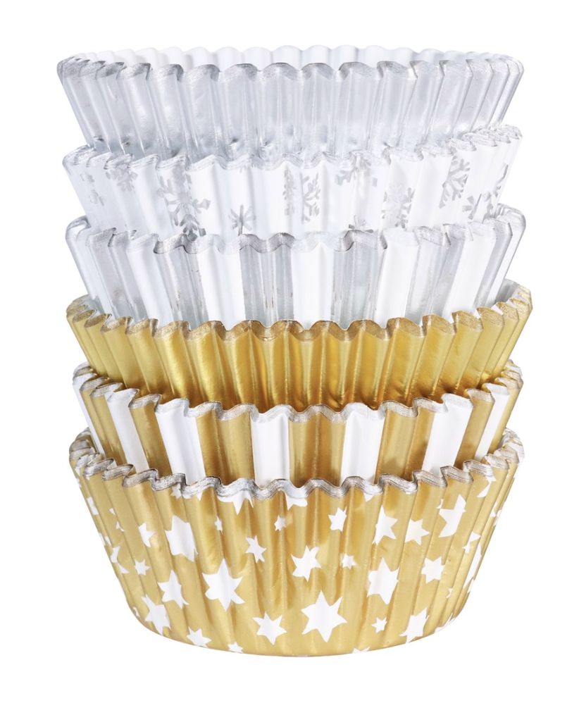 Christmas Foil-lined Metallic Cups/100