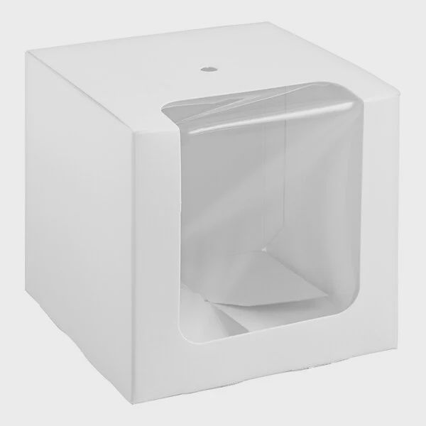 4" White Candy Apple Box