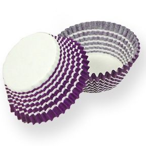 White/Purple Stripe Cups/36